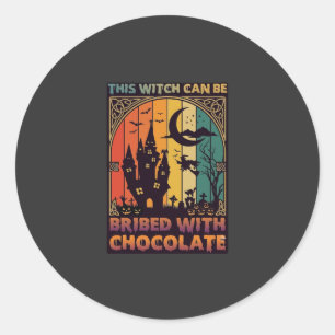 Sticker Rond Halloween Cette Sorcière Peut Être Corrompue Maiso