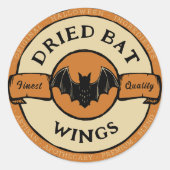 Sticker Rond halloween chauve-souris (Devant)