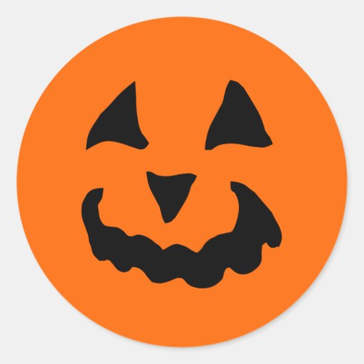 Sticker Rond Halloween Citrouille (Devant)