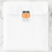 Sticker Rond Halloween Citrouille Bow Girly Favoriser le sac de (Sac)