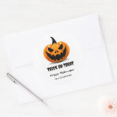 Sticker Rond Halloween Citrouille effrayante – (Enveloppe)
