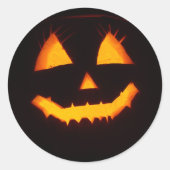 Sticker Rond Halloween Citrouille Ghost (Devant)