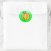 Sticker Rond Halloween Citrouille Lime Green Automne saison (Sac)