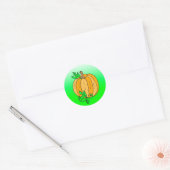 Sticker Rond Halloween Citrouille Lime Green Automne saison (Enveloppe)