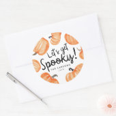 Sticker Rond Halloween citrouille Patch (Enveloppe)