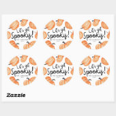 Sticker Rond Halloween citrouille Patch (Feuille)