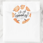 Sticker Rond Halloween citrouille Patch (Sac)