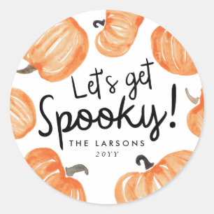 Sticker Rond Halloween citrouille Patch