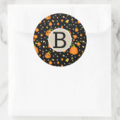 Sticker Rond Halloween Citrouille Whimsical Party Kraft (Sac)