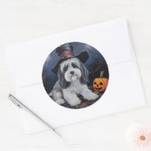 Sticker Rond Halloween Citrouilles Havanais effraie (Enveloppe)