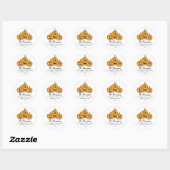 Sticker Rond Halloween Citrouilles Lumineuses Retour Adresse (Feuille)