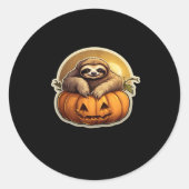 Sticker Rond Halloween classique à thème Sloth T-Shirt_1 (Devant)