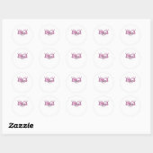 Sticker Rond Halloween Coeur crâne mains Skeleton Beanie Design (Feuille)