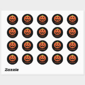 Sticker Rond Halloween cool Jack-O-Lantern (Feuille)
