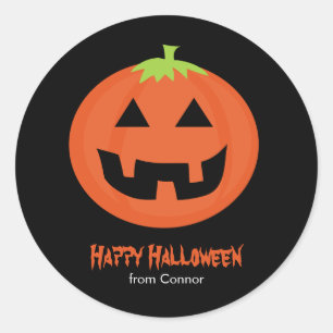 Sticker Rond Halloween cool Jack-O-Lantern