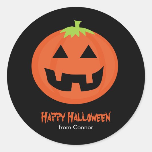 Sticker Rond Halloween cool Jack-O-Lantern (Devant)