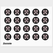 Sticker Rond Halloween Coquette Pink Bow Ghost (Feuille)