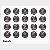 Sticker Rond Halloween Crâne Boo's Before I Do's Enterrement de (Feuille)