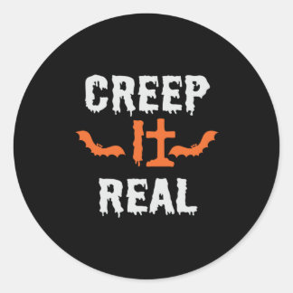 Sticker Rond Halloween Creep
