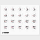 Sticker Rond Halloween Ct Tech Trop de scannes Ct Technologue T (Feuille)