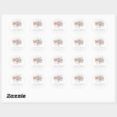Sticker Rond Halloween Cute Ghost Vibes Éffrayantes Adresse (Feuille)