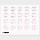 Sticker Rond Halloween Cute Ghosts personnalisé rose (Feuille)