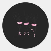 Sticker Rond Halloween Dancing Skeleton Dry Bones Come Alive Ch (Devant)