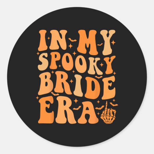 Sticker Rond Halloween Dans Mon Époque Éffrayante De Mariée Mar (Devant)