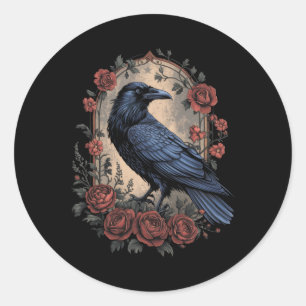 Sticker Rond Halloween Dark Mysterious Nature Imaginaire