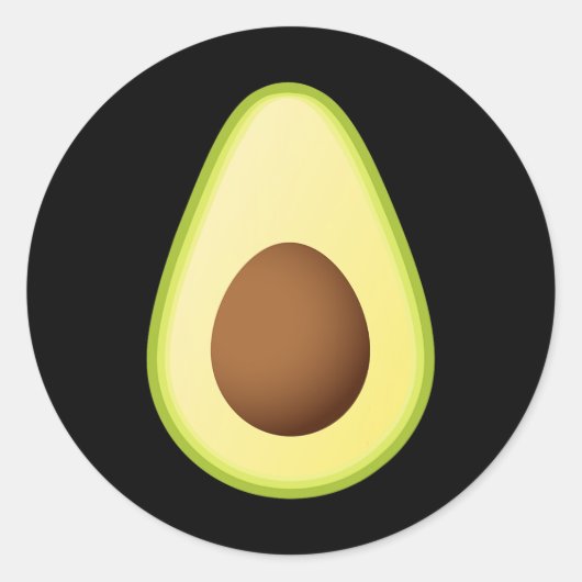 Sticker Rond Halloween de costume d'Avocado (Devant)