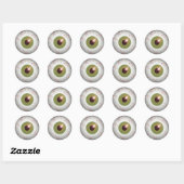 Sticker Rond Halloween de la balle d'yeux de l'oeil effrayant (Feuille)