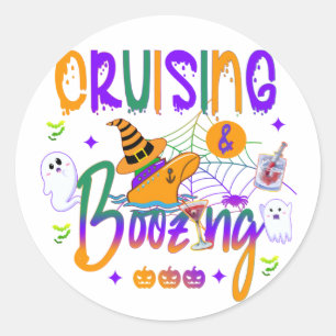 Sticker Rond Halloween de la croisière et du booing