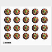 Sticker Rond Halloween Déplaisant Candy Bowl (Feuille)
