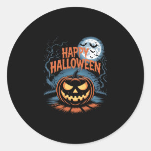 Sticker Rond Halloween déplaisant Jack O � Lanterne