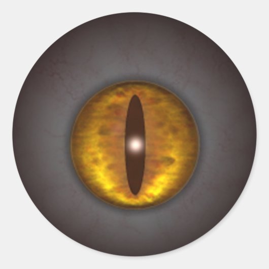 Sticker Rond Halloween Déplaisant pour l'oeil de chat KRW (Devant)