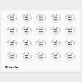Sticker Rond Halloween des chauves-souris à queue ou à traiter (Feuille)