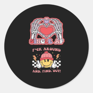 Sticker Rond Halloween des mains drôle - Grabby Ghoul