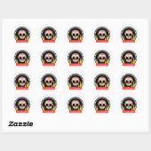 Sticker Rond Halloween Dia De Muertos (Feuille)