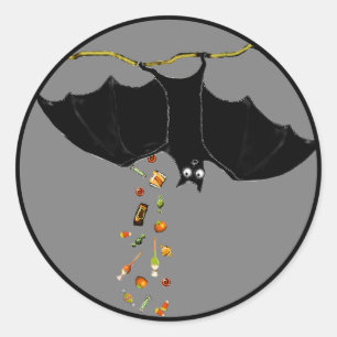 Sticker Rond Halloween drôle