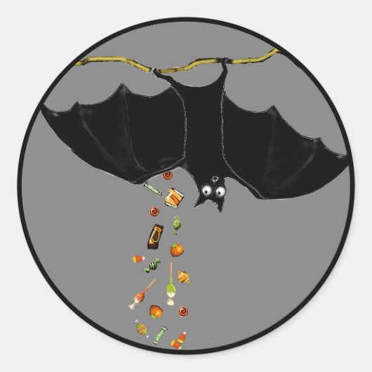 Sticker Rond Halloween drôle (Devant)