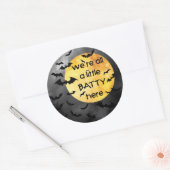 Sticker Rond Halloween drôle Dire chauves-souris Batty (Enveloppe)