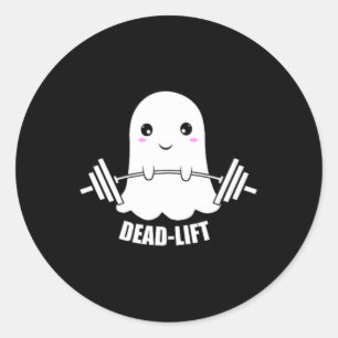Sticker Rond Halloween du fantôme mort