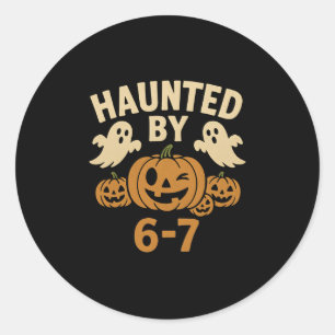 Sticker Rond Halloween effrayant 67 Six Sept Mème 1 (11)