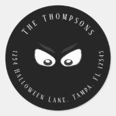 Sticker Rond Halloween Éffrayant Déplaisant Ghost Adresse de re (Devant)