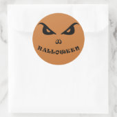 Sticker Rond Halloween éffrayant effrayant visage (Sac)