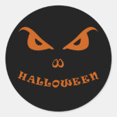 Sticker Rond Halloween éffrayant effrayant visage (Devant)