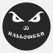Sticker Rond Halloween éffrayant effrayant visage (Devant)