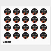 Sticker Rond Halloween éffrayant en chat noir (Feuille)