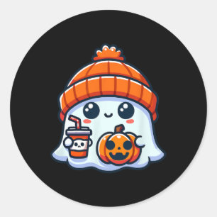 Sticker Rond Halloween éffrayant Ghost Mens