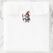 Sticker Rond Halloween effrayant Gnome (Sac)